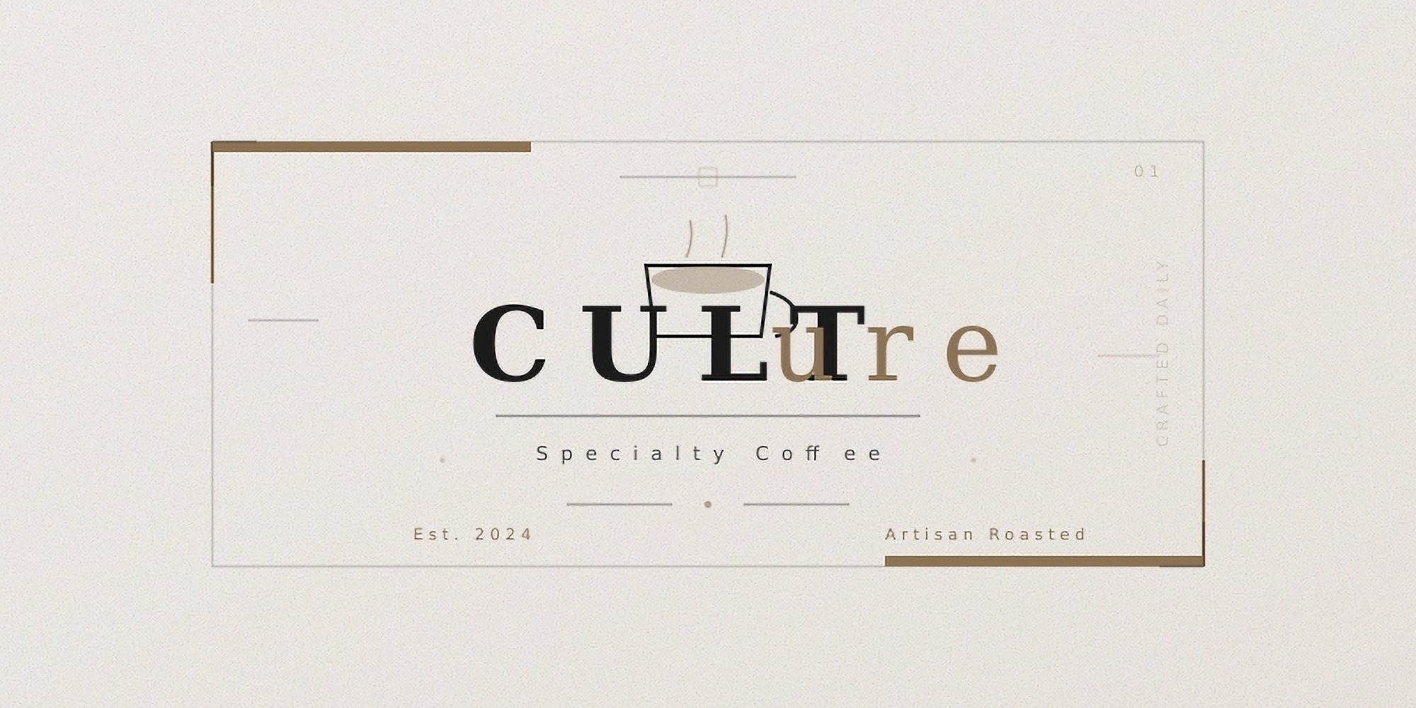 Coffee shop logo design - cULture specialty coffee branding by Penelope Markatou